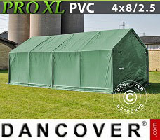 Portable Garage PRO 4x8x2.5x3.6 m, PVC, Green