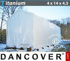 Tenda Garage 4x14x3,5x4,5m, Bianco